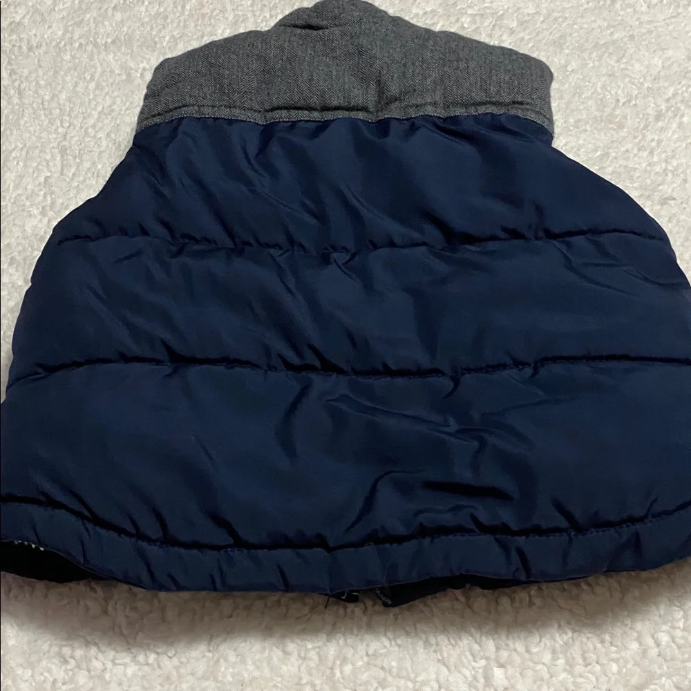 BABY GAP boys Sz 18mo - 24mo puffer vest navy / grey waterproof and lined ¥